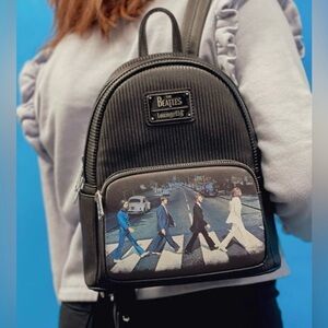 Loungefly The Beatles Black and White Mini Backpack